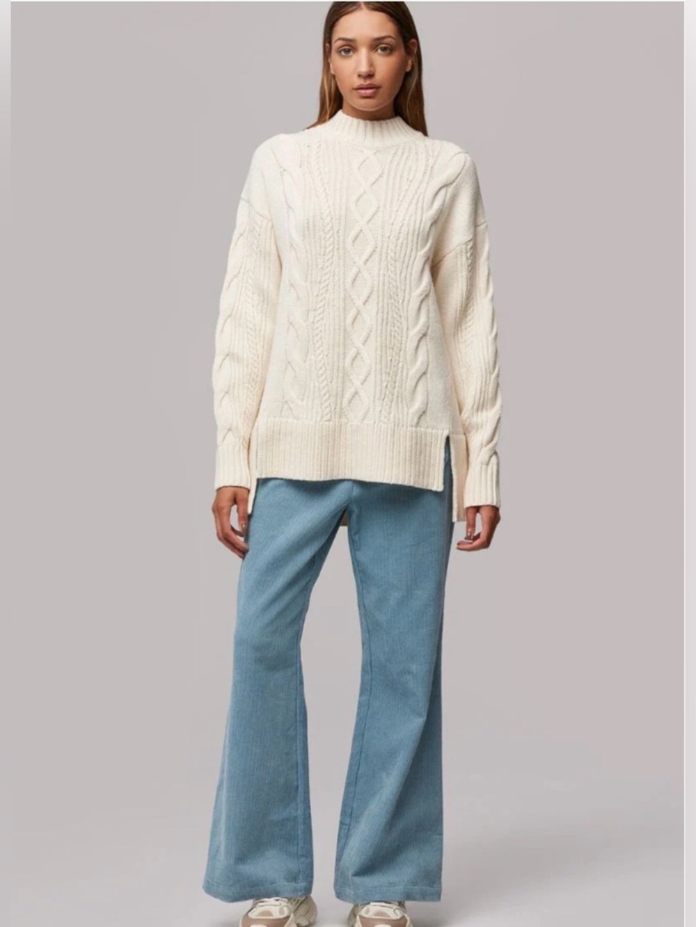 Soia & Kyo Dusty Blue Chelsea Sweater S